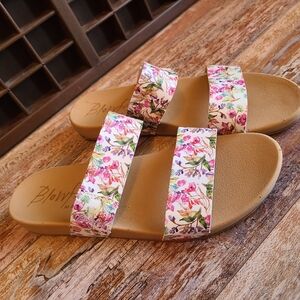 Blowfish Girls's Floral Strap Sandals Slides Malibu Hiri Size 5